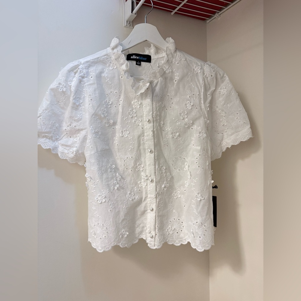 White Eyelet Blouse